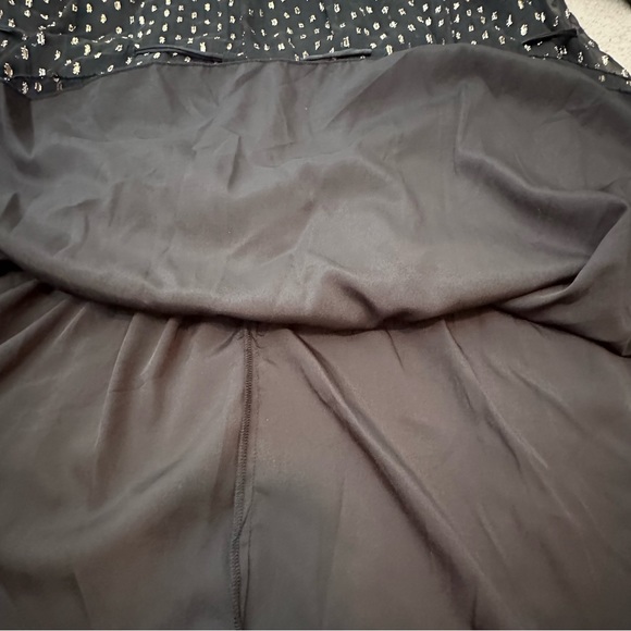 ASOS Maternity High Neck Long Sleeve Black/Gold Metallic Chiffon Mini Dress NWOT - Picture 10 of 15